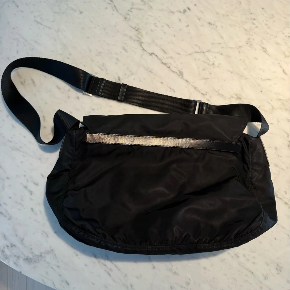Prada Black Nylon Messenger Bag - Picture 3 of 5